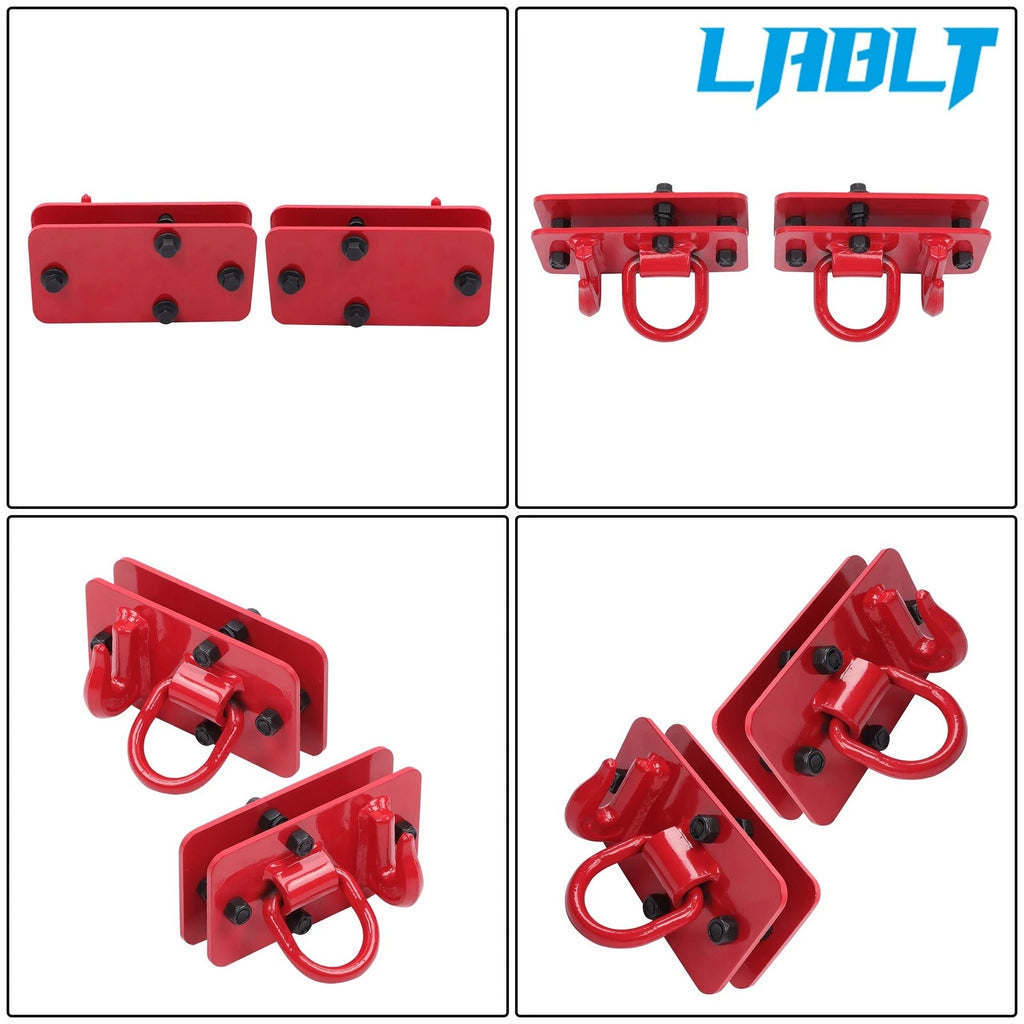 2X Tractor Bucket Hooks with Tie Down Ring for Universal Use (Grade 70)