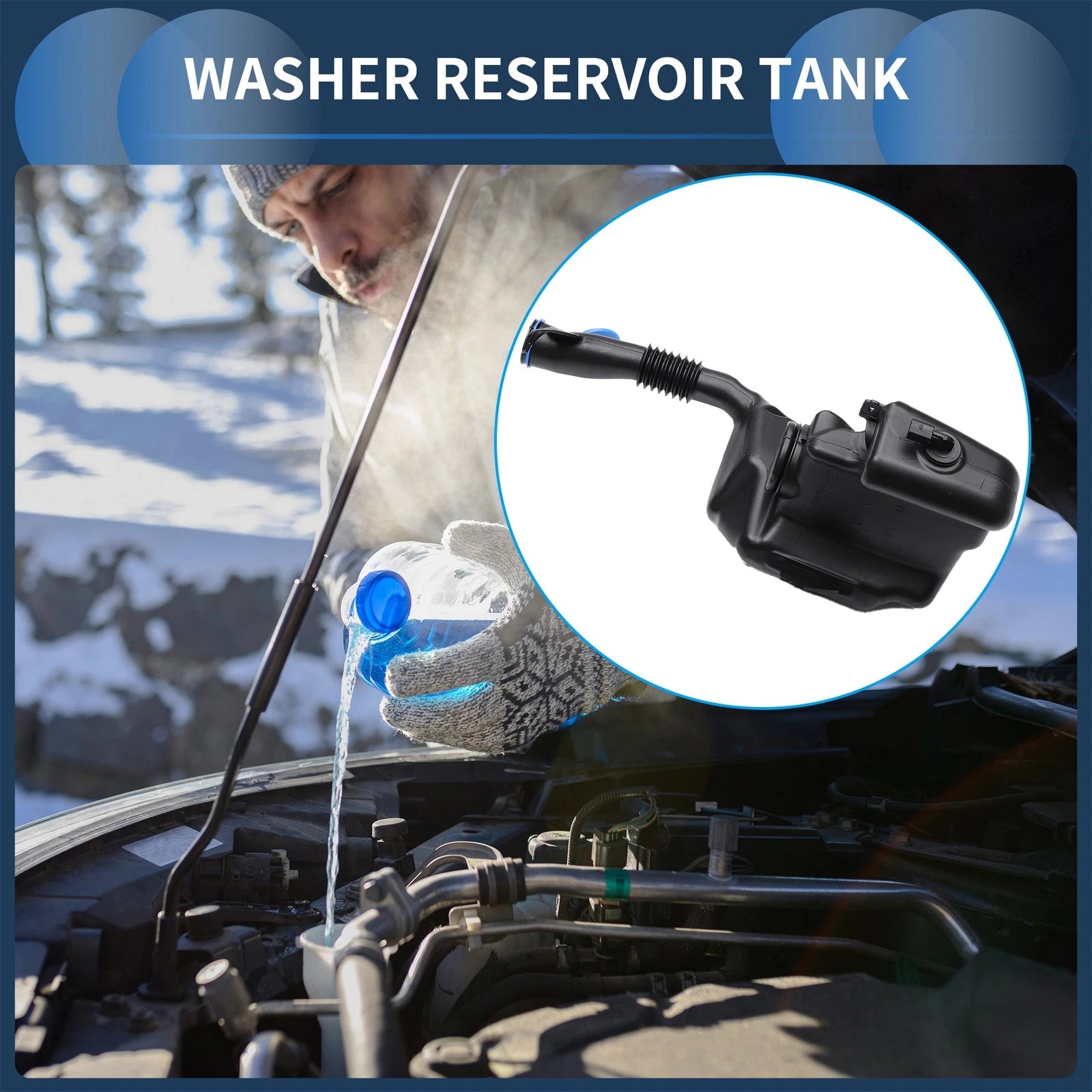 Windshield Washer Reservoir with Cap for Mercedes-Benz GLK250 (2014–2015)