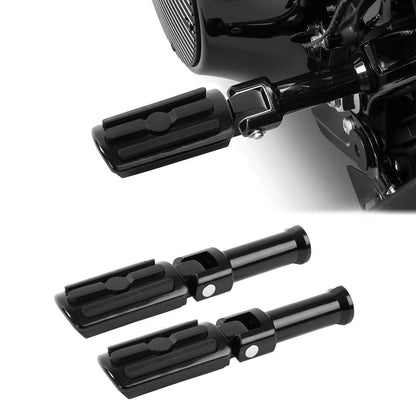 Black Rear Footpegs Bracket for Harley Softail Deluxe Fat Boy (2018–2025)