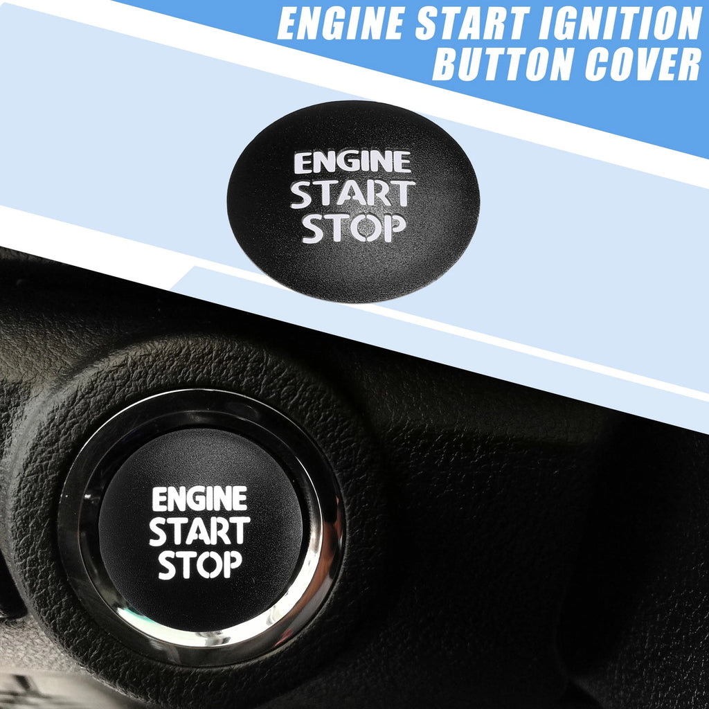 Engine Start Stop Ignition Button Cover Decal for Toyota Tacoma (2016–2021) Black