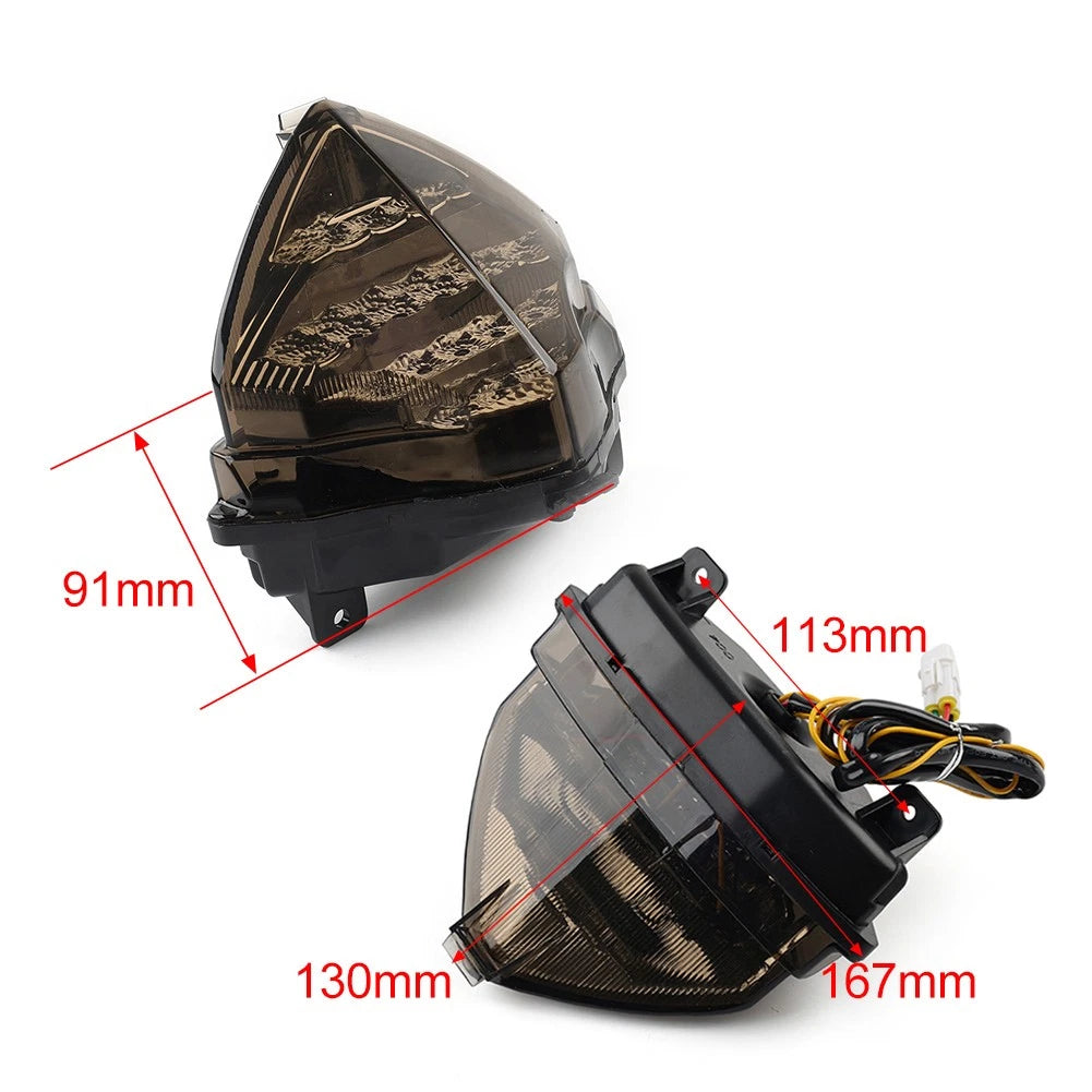 LED Tail Lights for Yamaha YZF R1 (2004–2006) - Integrated Brake Turn Signal, Smoke