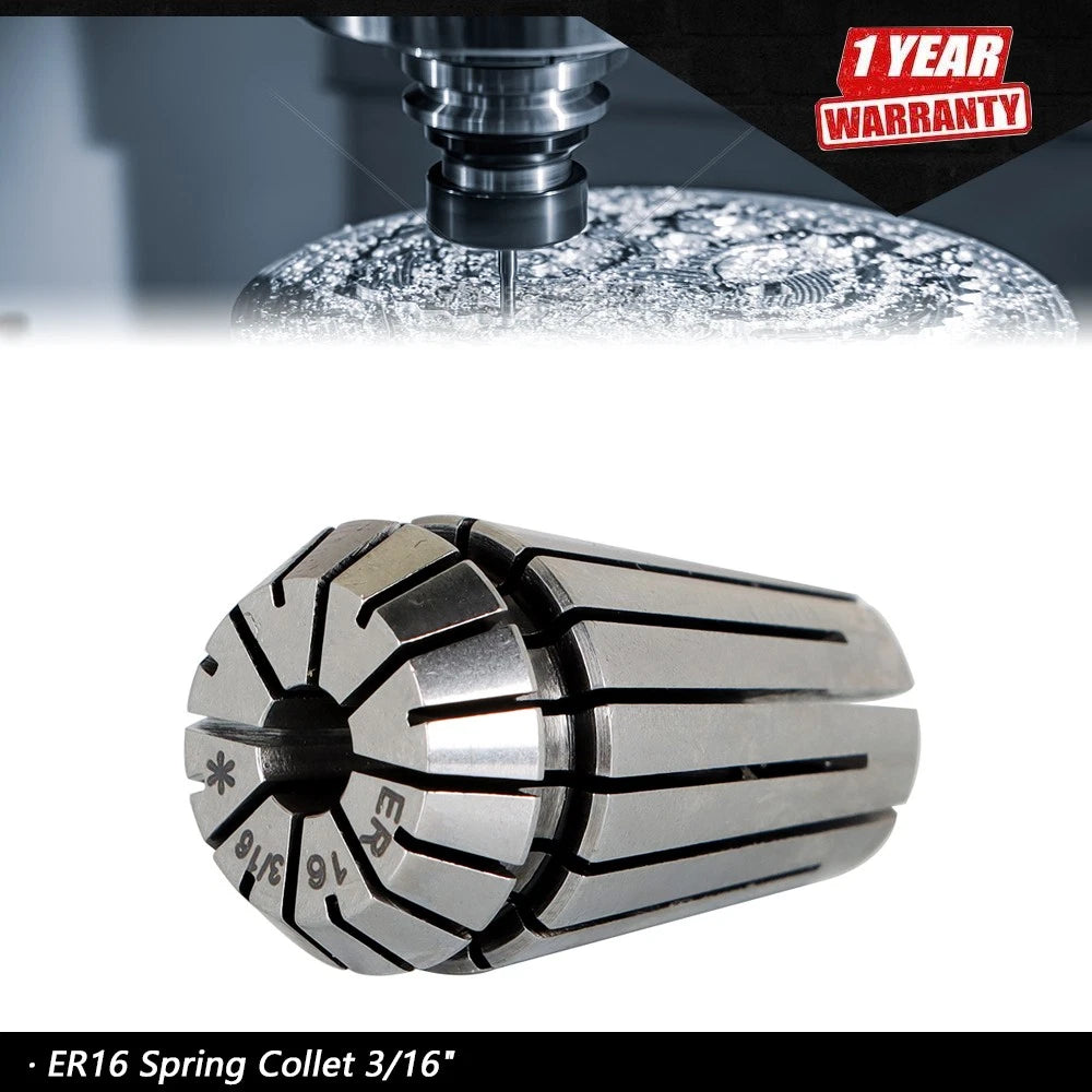 3/16" ER16 Spring Collet for CNC Milling (Super Precision)