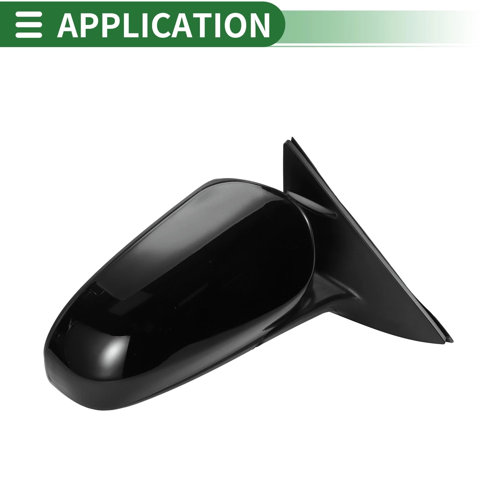 Right Door Mirror Replacement for Toyota Camry Manual Folding Gloss Black (2012–2017)