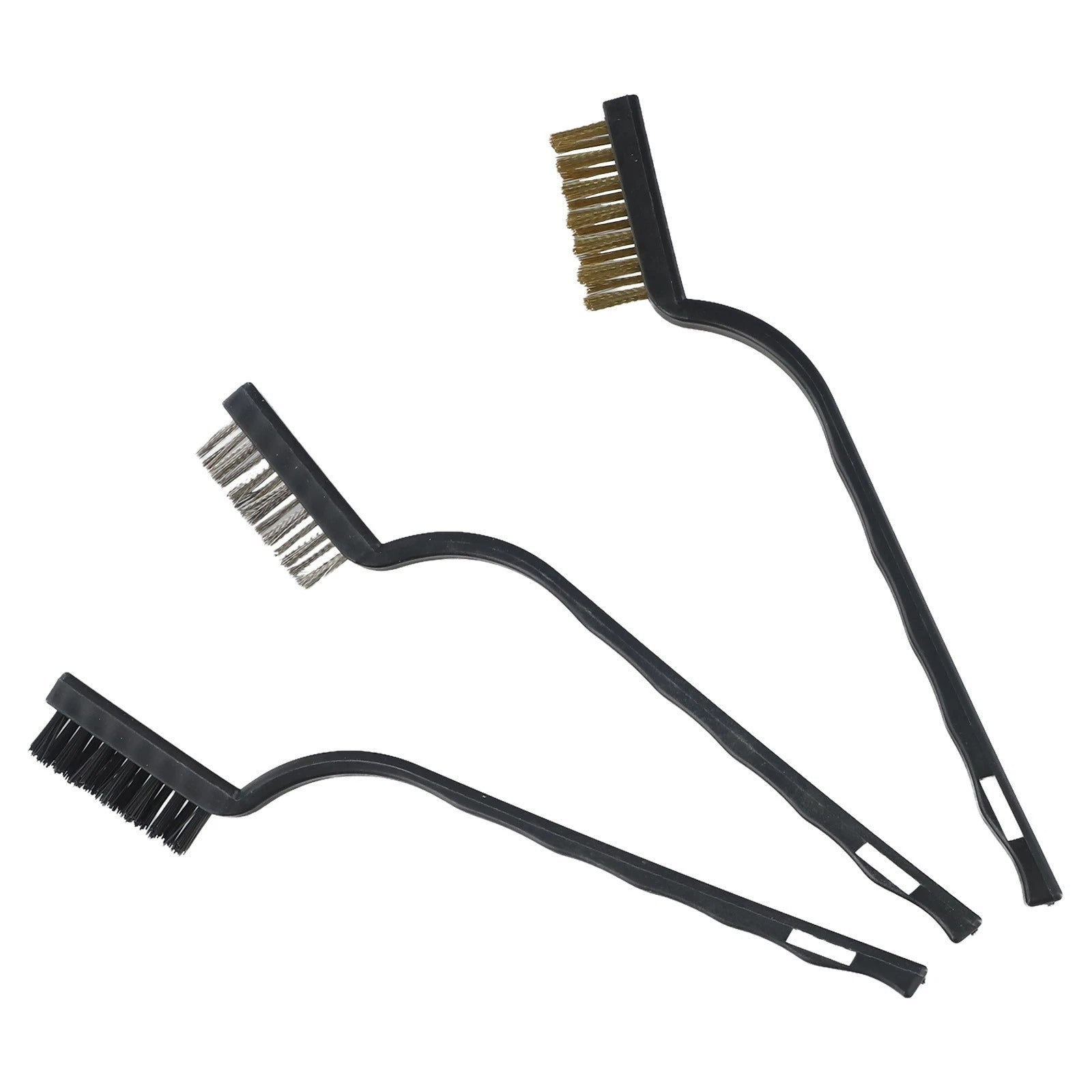 Wire Brush Cleaning Tool with Plastic Handle - Stainless Steel