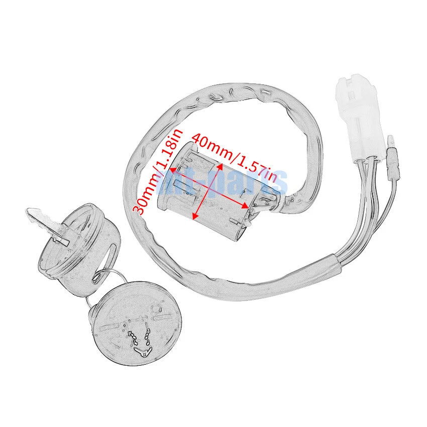 Ignition Key Switch Lock Set for Arctic Cat Utility 150 2009–2019 3305-756