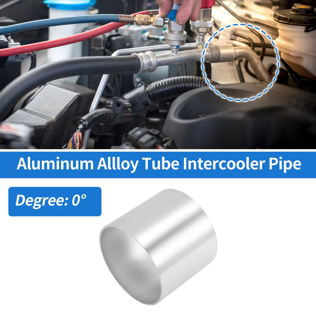 3.5" OD Intercooler Pipe for - Brushed Silver Tone