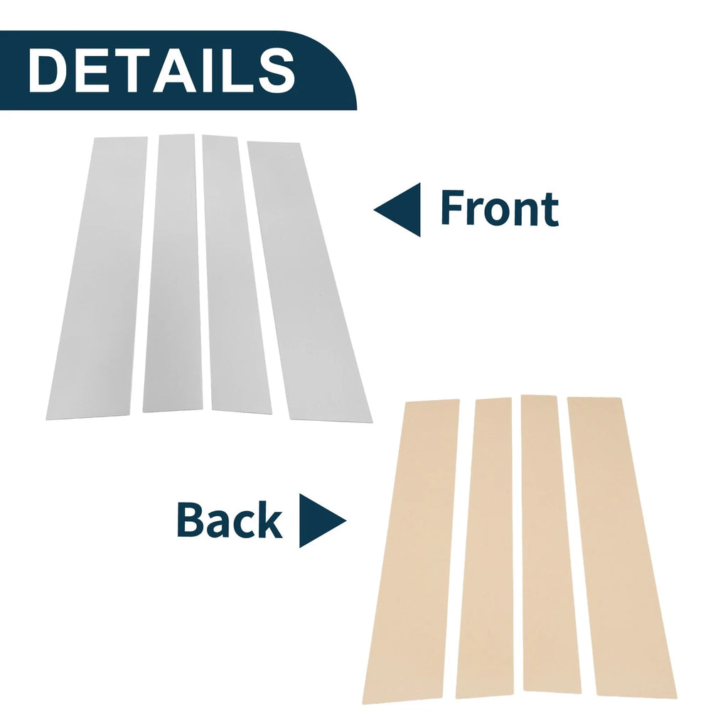 4 Pcs Door Pillar Window Trim Replacement for Toyota Sequoia (2008–2014)