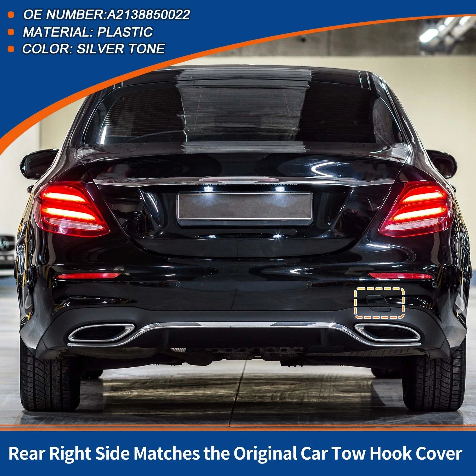 Rear Tow Hook Cover Replacement for Mercedes-Benz W213 (2017–2021)