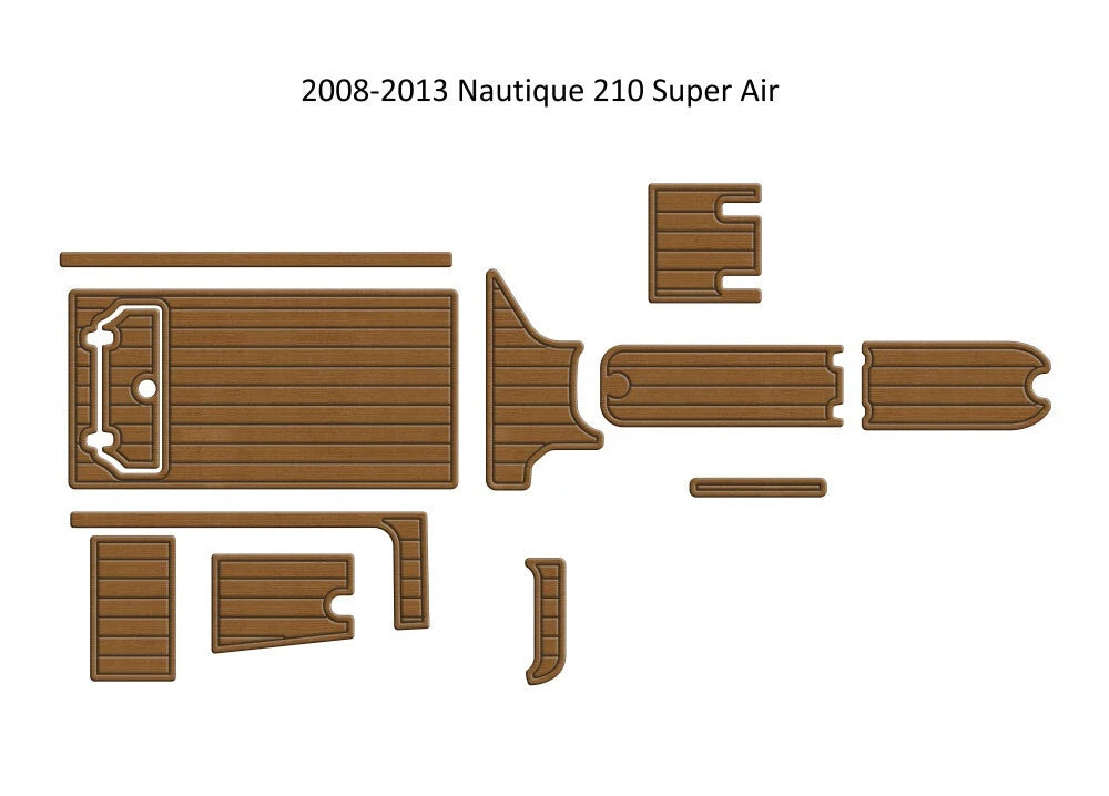 EVA Foam Teak Deck Floor Mat for Nautique 210 Super Air (2008–2013)