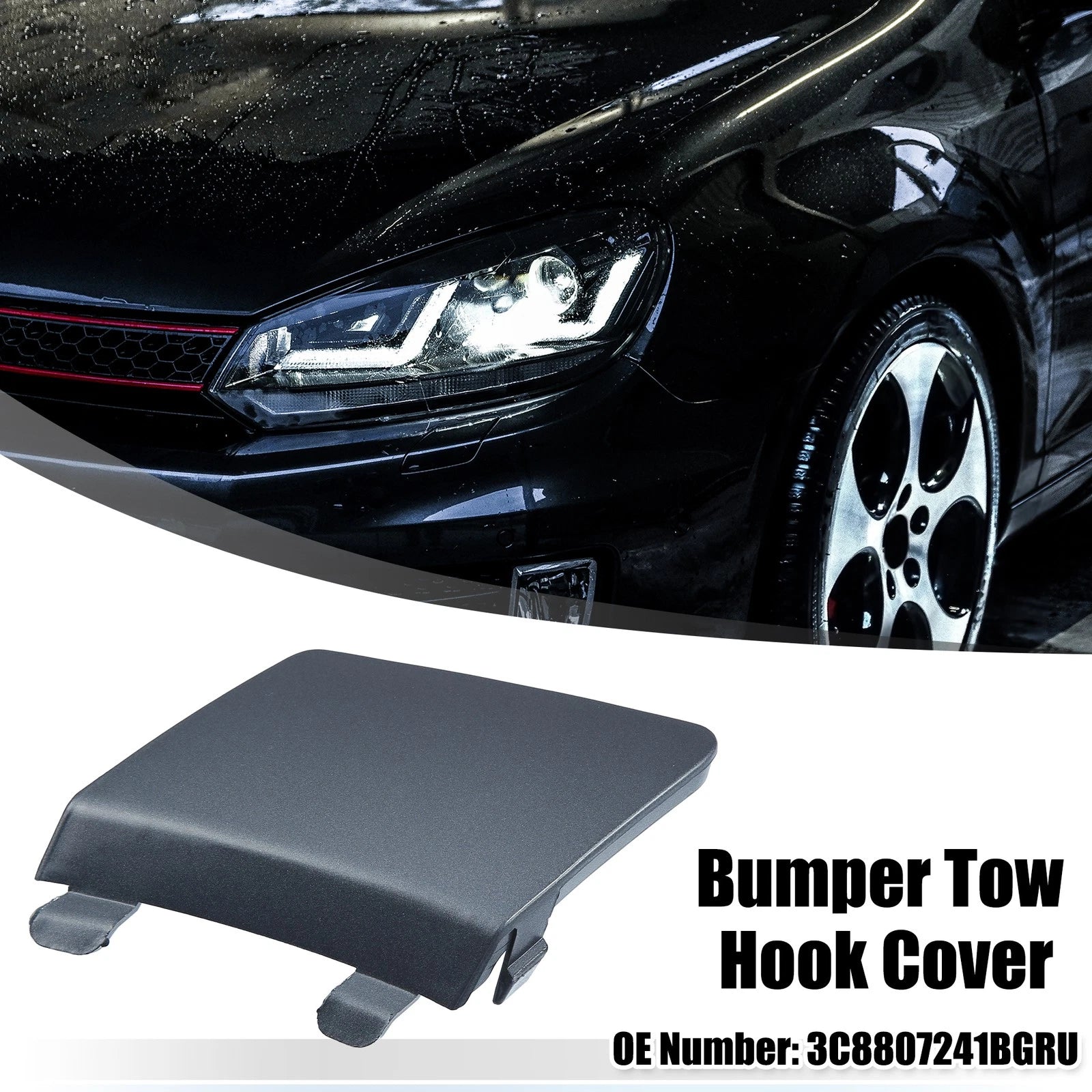 Bumper Tow Hook Cover for Volkswagen CC (2009–2017) - Gray
