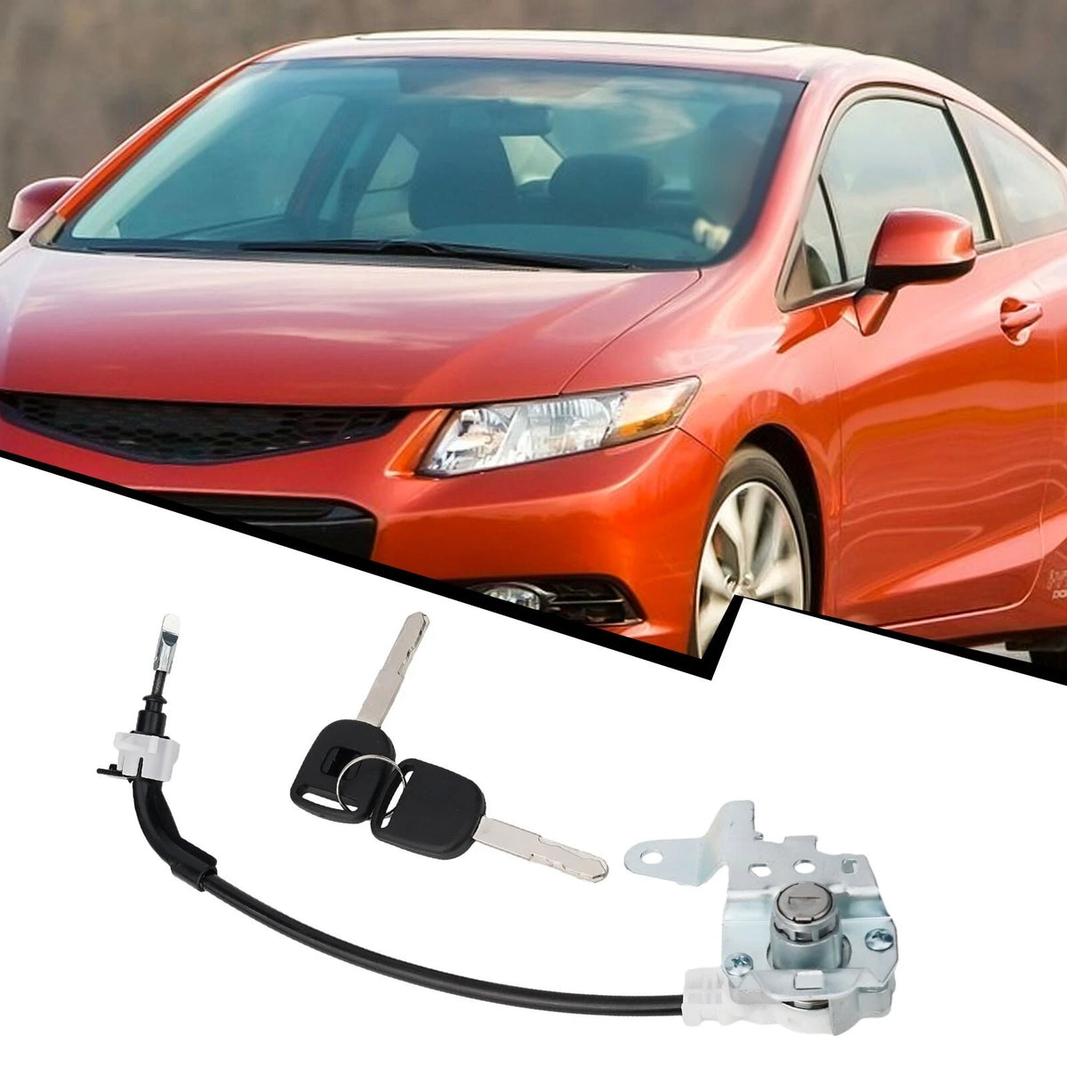 Car Door Lock Cylinder with Wire & 2 Keys for Civic (2006–2011)