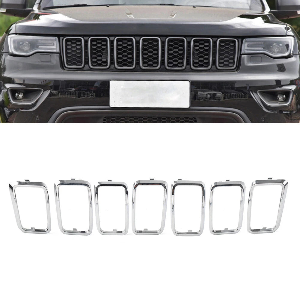 Set of 4 Front Grille Cover Ring Inserts for Jeep Grand Cherokee (2017–2021)