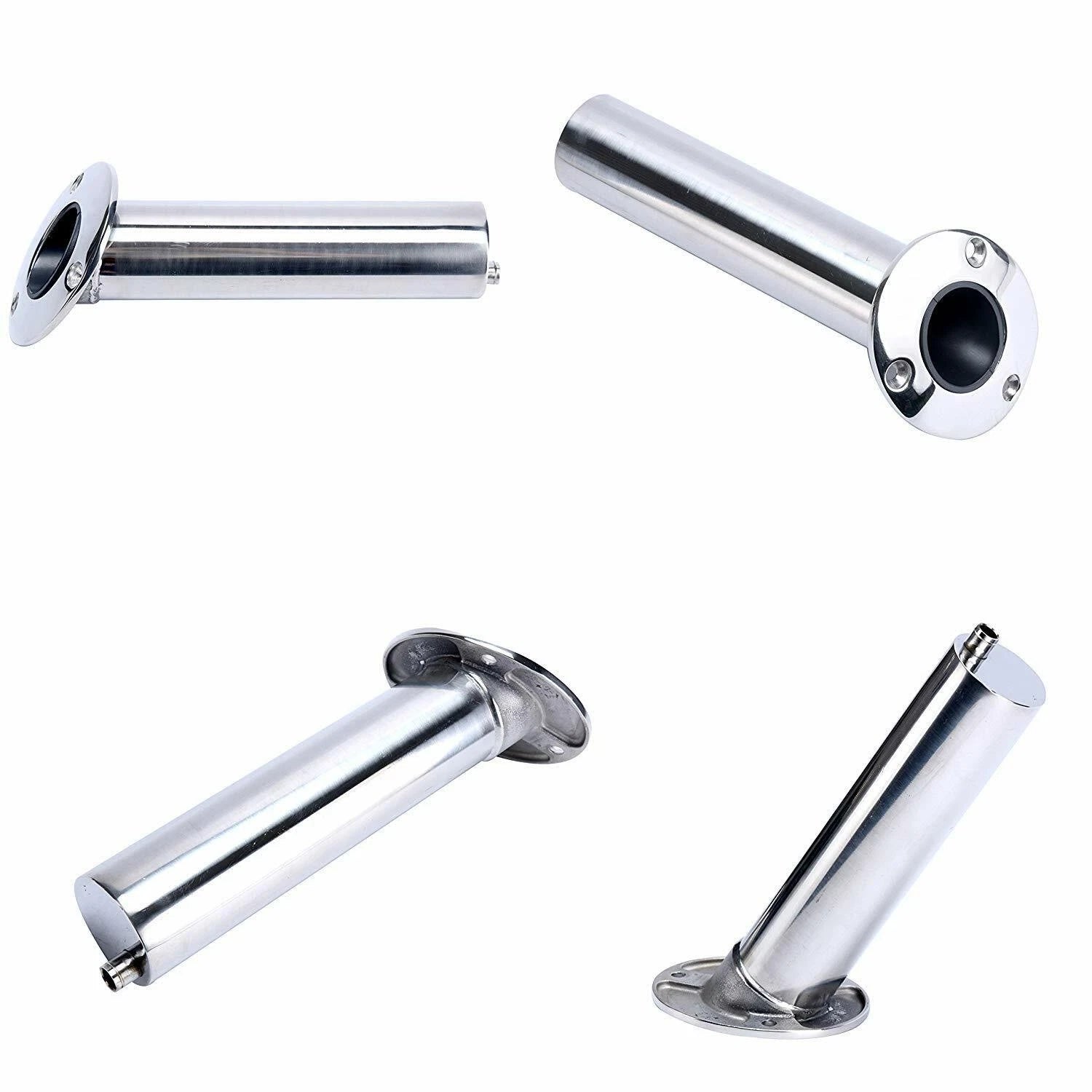 4PC Heavy Duty Stainless Steel Flush Mount Fishing Rod Holders