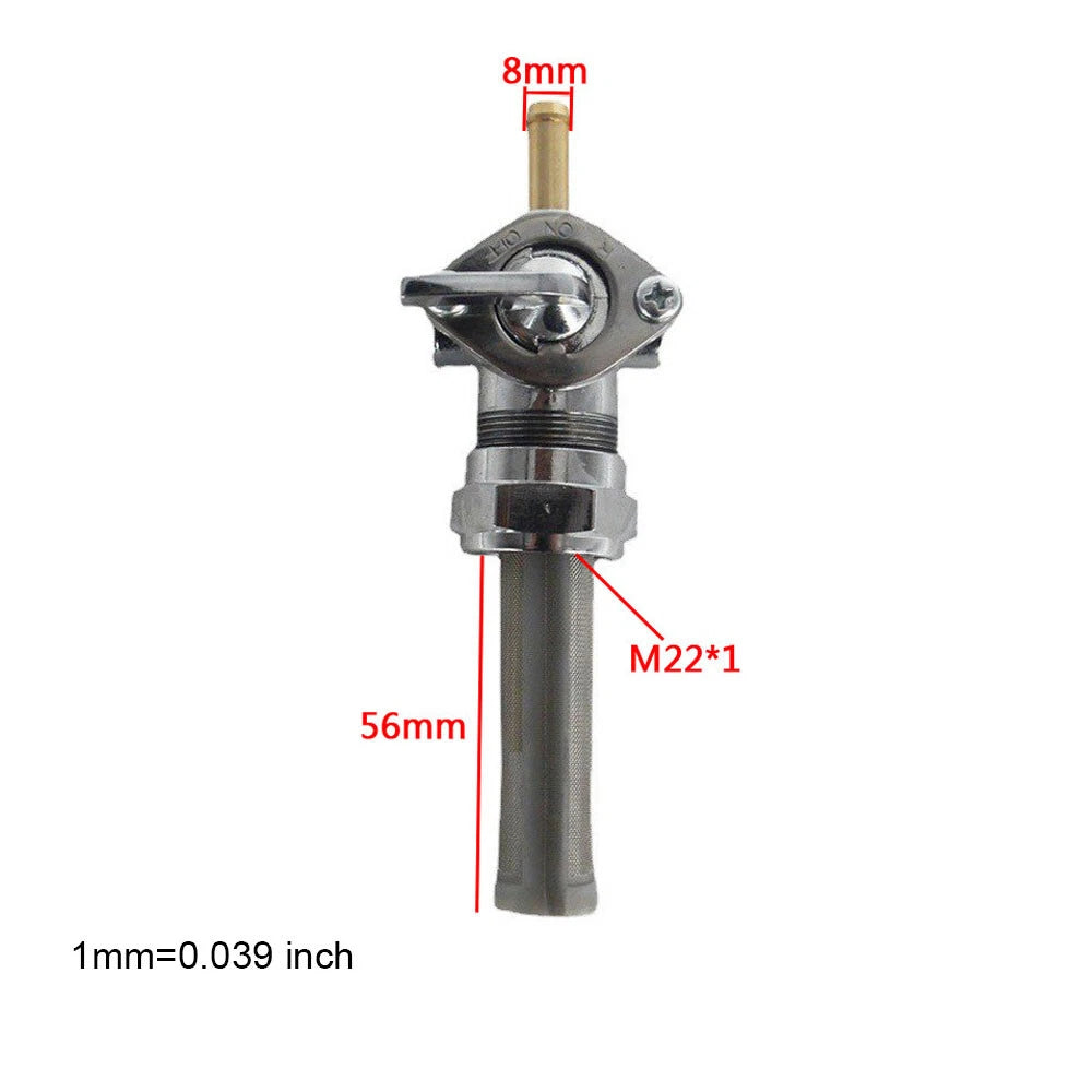 2X Petcock Fuel Valve 22mm Straight Outlet for Harley Davidson (1975–1981) 62167-81 62163-75