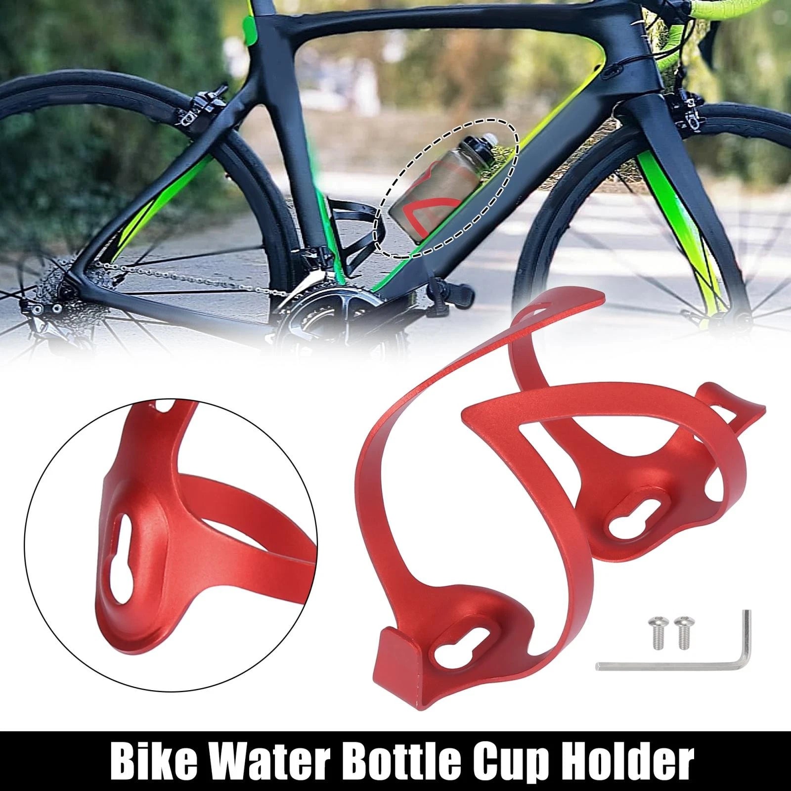 Bicycle Water Bottle Holder Double Side Carrier Rack for Universal Fit (All Years)