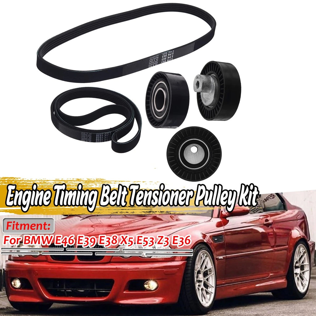 Timing Belt Tensioner Pulley Kit for BMW E46 E39 E38 X5 E53 Z3 E36 (1998–2006)