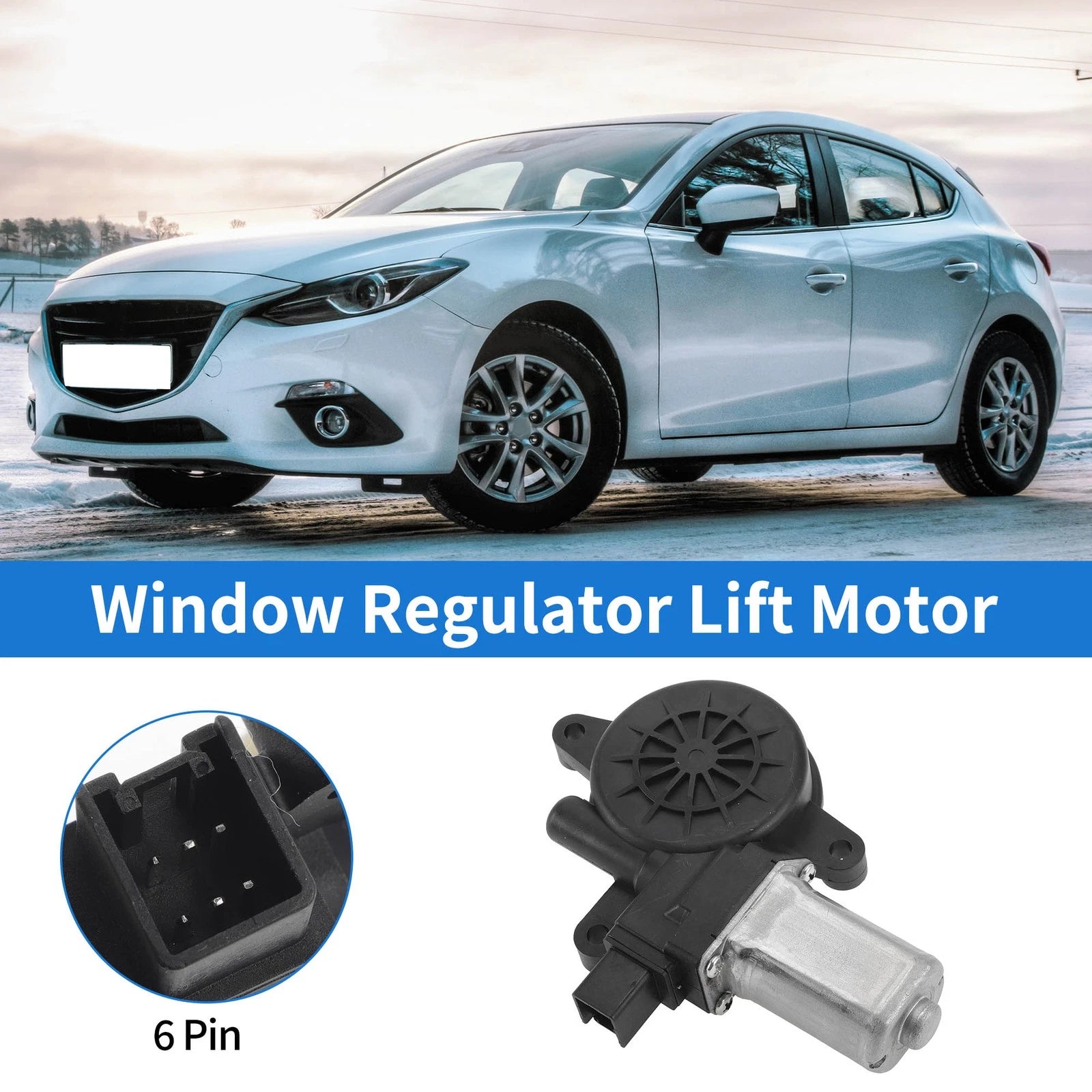 Power Window Regulator Lift Motor for Mazda 2 Hatchback (2011–2014)