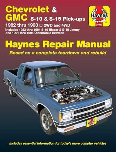 Haynes Manual for Chevy GMC S-10 S-15 Blazer Jimmy Bravada (1982–1994)