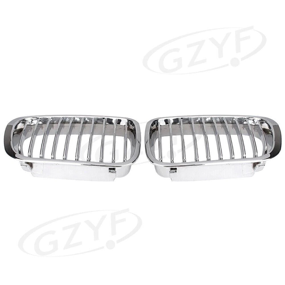 Upper Bumper Mesh Grille for BMW E46 320i 323i 325i 328i (1998–2001) Chrome