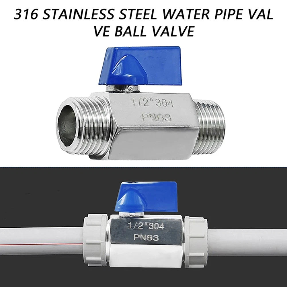 12'' Ball Valve with NPT Thread for Compact Applications (Stainless Steel)