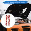 1 Pair Flame Pattern Car Bumper Sticker Decal for Universal Fit (24x4cm)