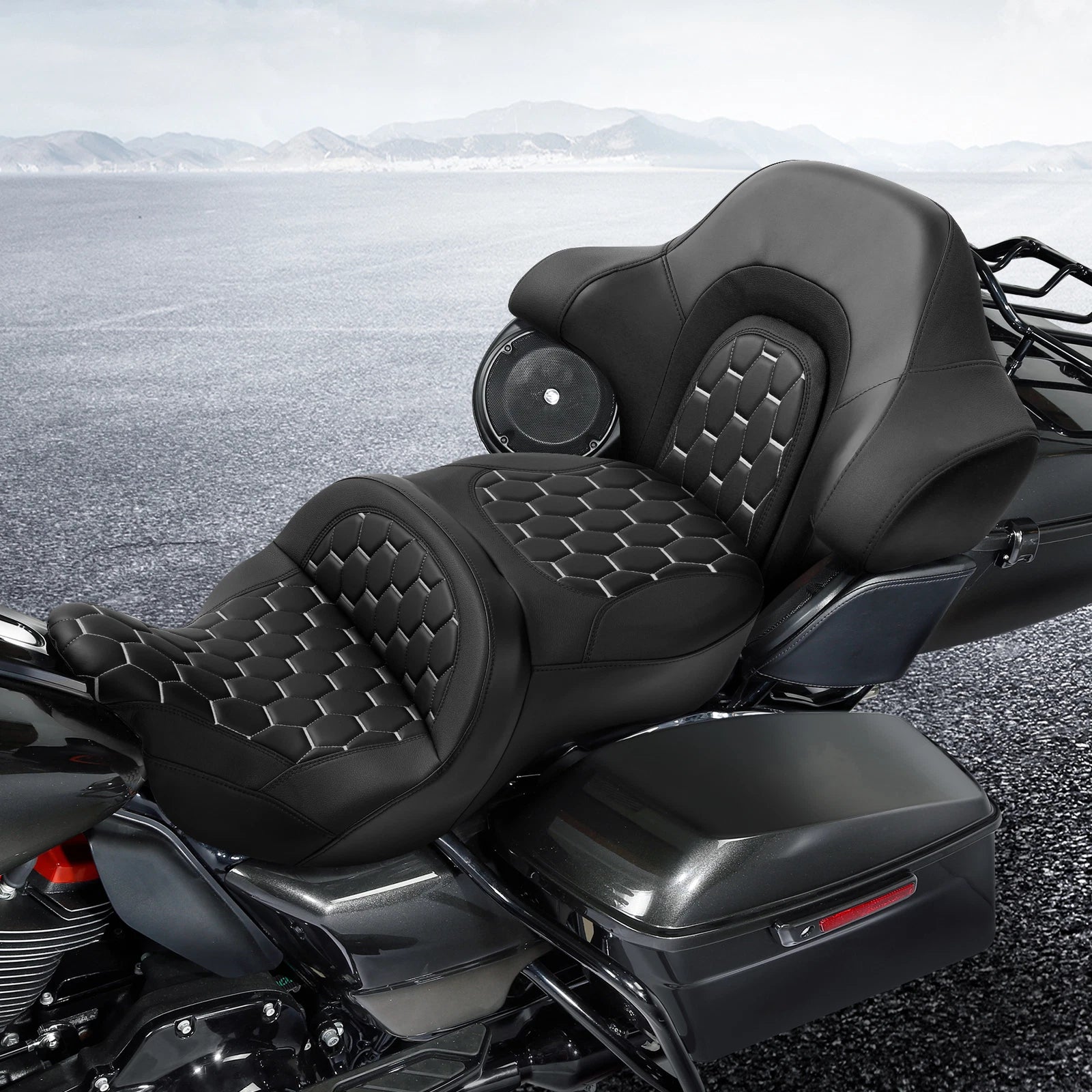 Gel Seat Backrest for Harley Road Glide (2014–2023)