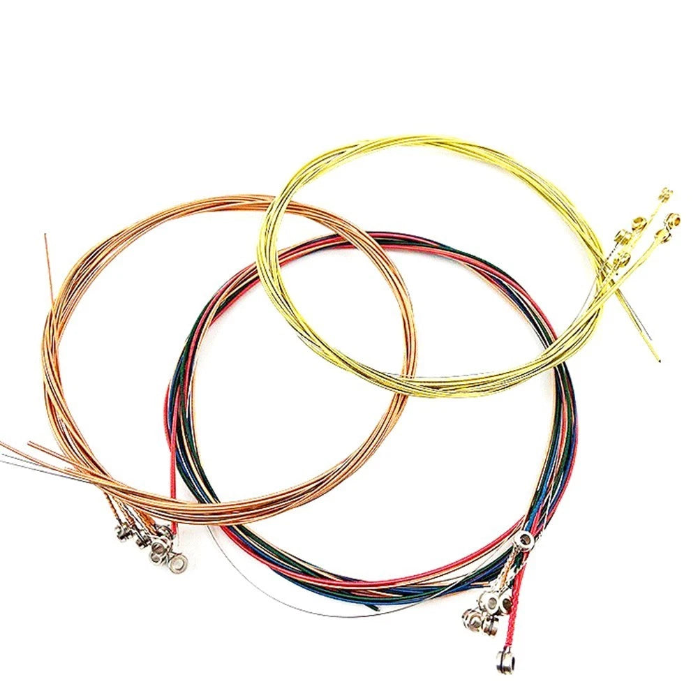Set of 4 Stainless Steel Guitar Strings for Professional Use