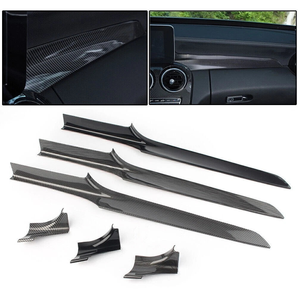 Console Dashboard Trim for Mercedes Benz W205 X253 (2015–2023) ABS Gloss Black