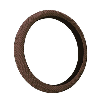 15" Steering Wheel Cover for Universal Fit (37-38CM) - Brown Mesh Cloth