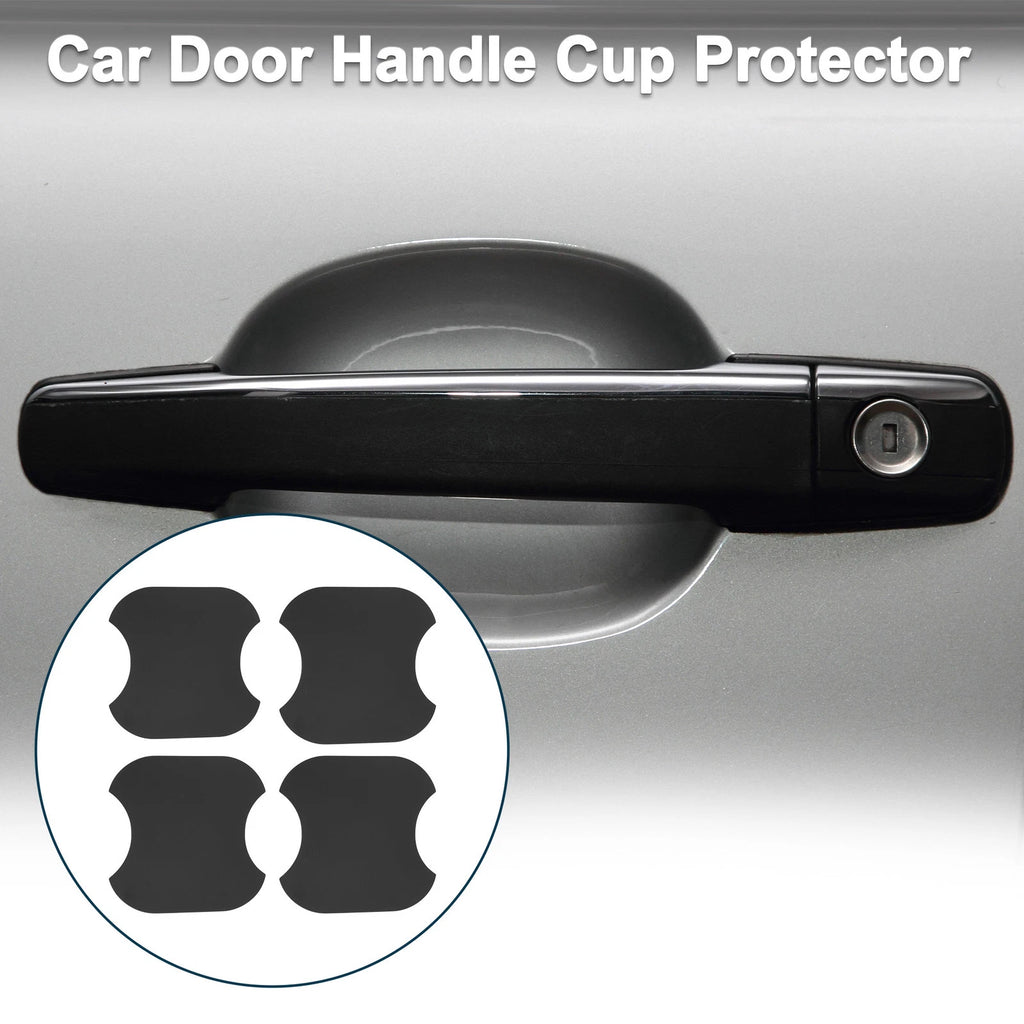 Car Door Handle Scratch Protector for Universal Vehicles (91x93mm, Matte Black)