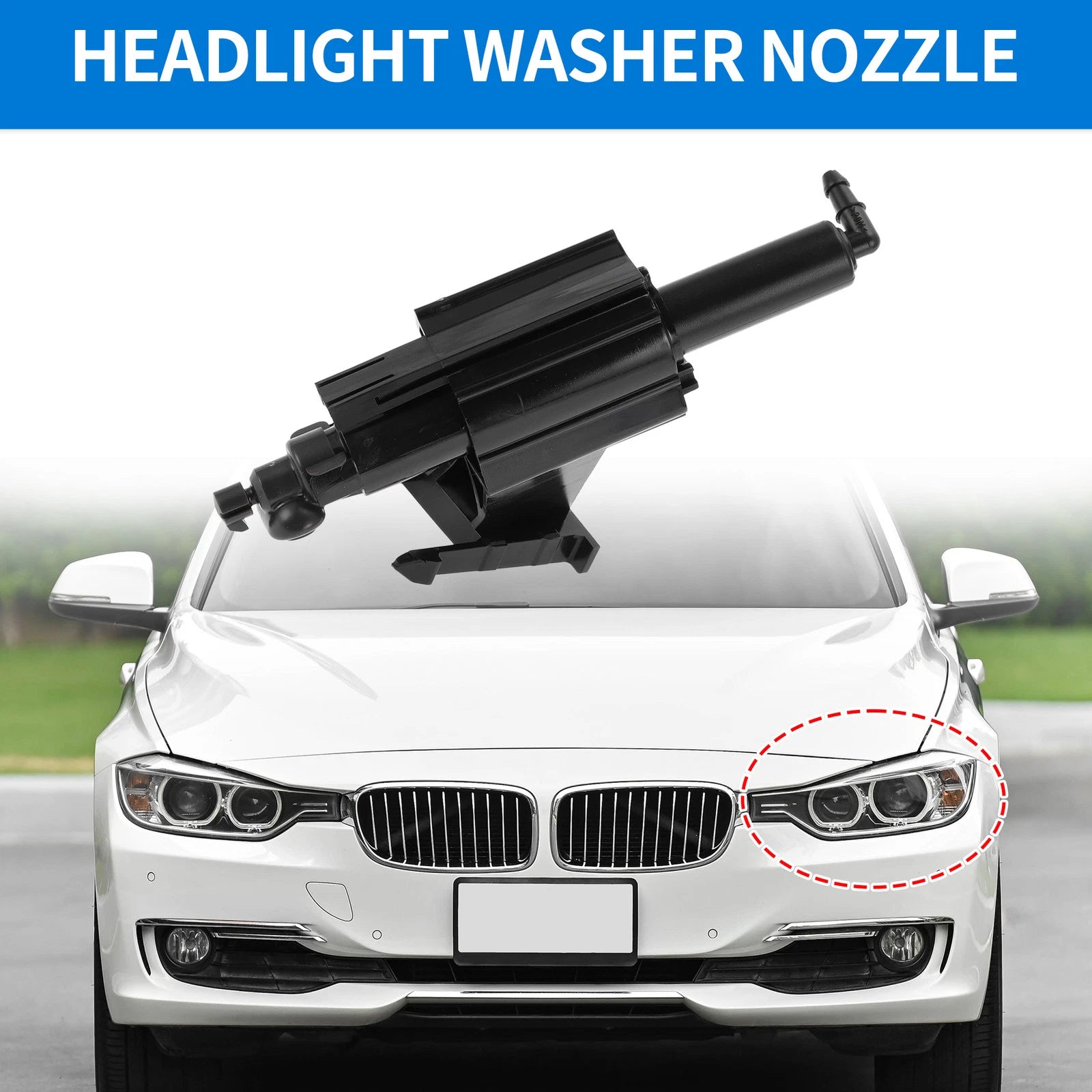 Front Driver Side Headlight Washer Nozzle for Ford Focus MK3 (2012–2018) No.BM5113L015A C