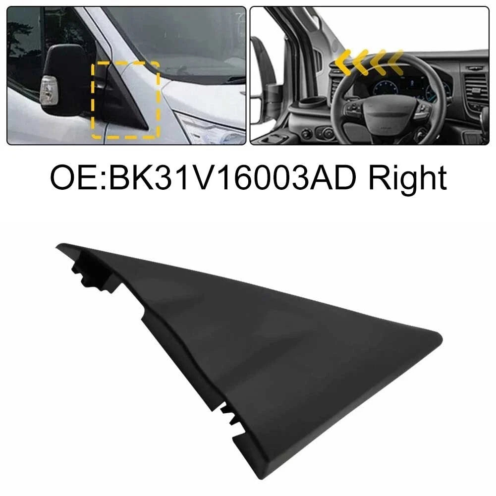 Black Door Mirror Triangle Moulding for Ford Transit MK8 MK9 (2014–Present)