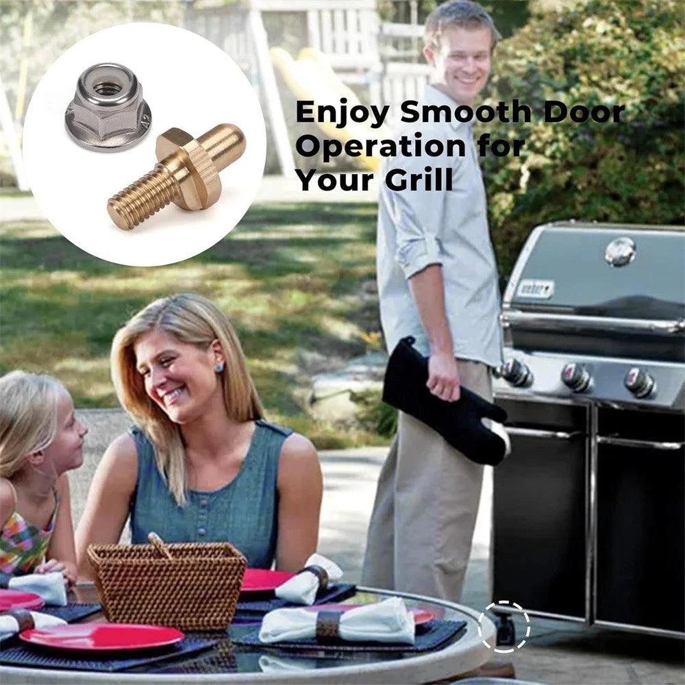 Adjustable Grill Door Hinge Bolts and Nuts for Weber Spirit Genesis Summit (2000–2023)