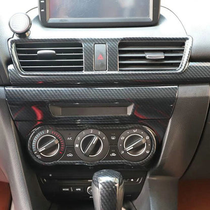 Carbon Fiber Style Vent Trim Cover for Mazda 3 Axela (2014–2018)