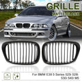Front Upper Hood Kidney Grille Replacement Matte Black for BMW E39 (1997–2003)