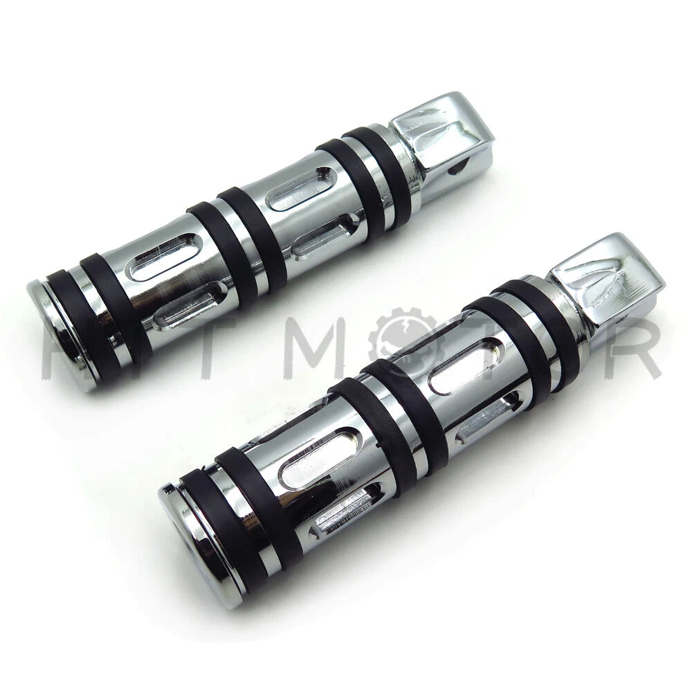 Chrome Edge Cut Footpegs for Kawasaki Vulcan 1500 Classic/Drifter (1996–2009)