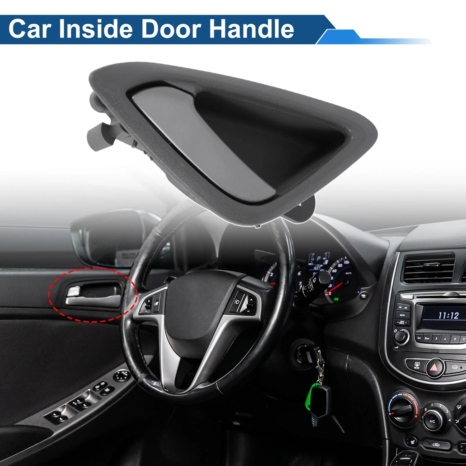 Front Passenger Side Interior Door Handle Replacement for Chevrolet Sail (2010–2014)