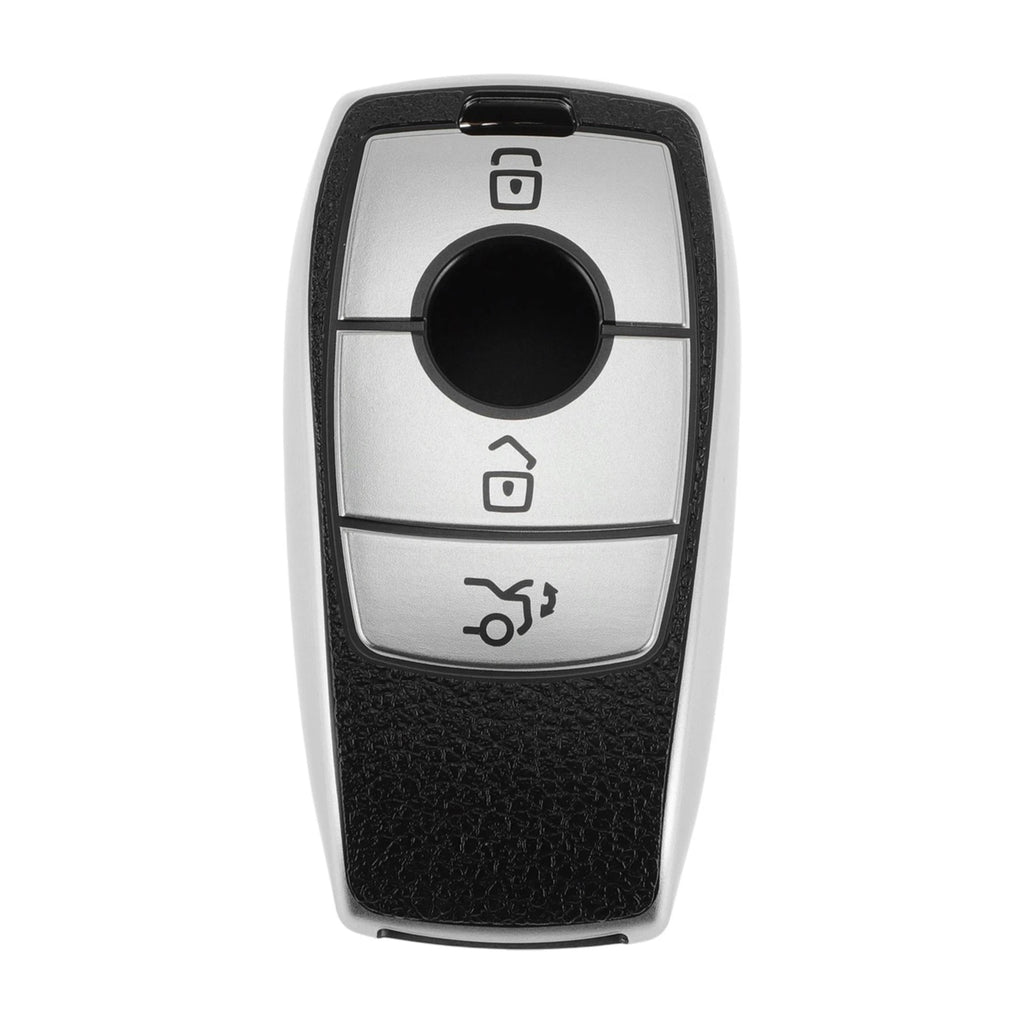 Car Key Case Silver Tone Replacement for Mercedes-Benz A-Class W177 (2017–2021)