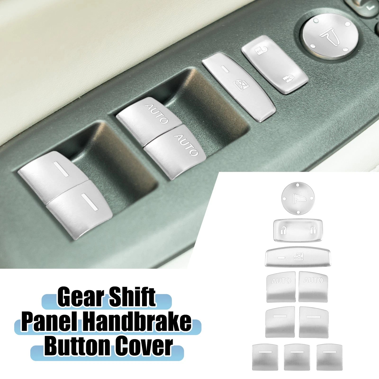 10PCS Master Window Switch Button Cover Replacement for Honda Accord (2018–2022)