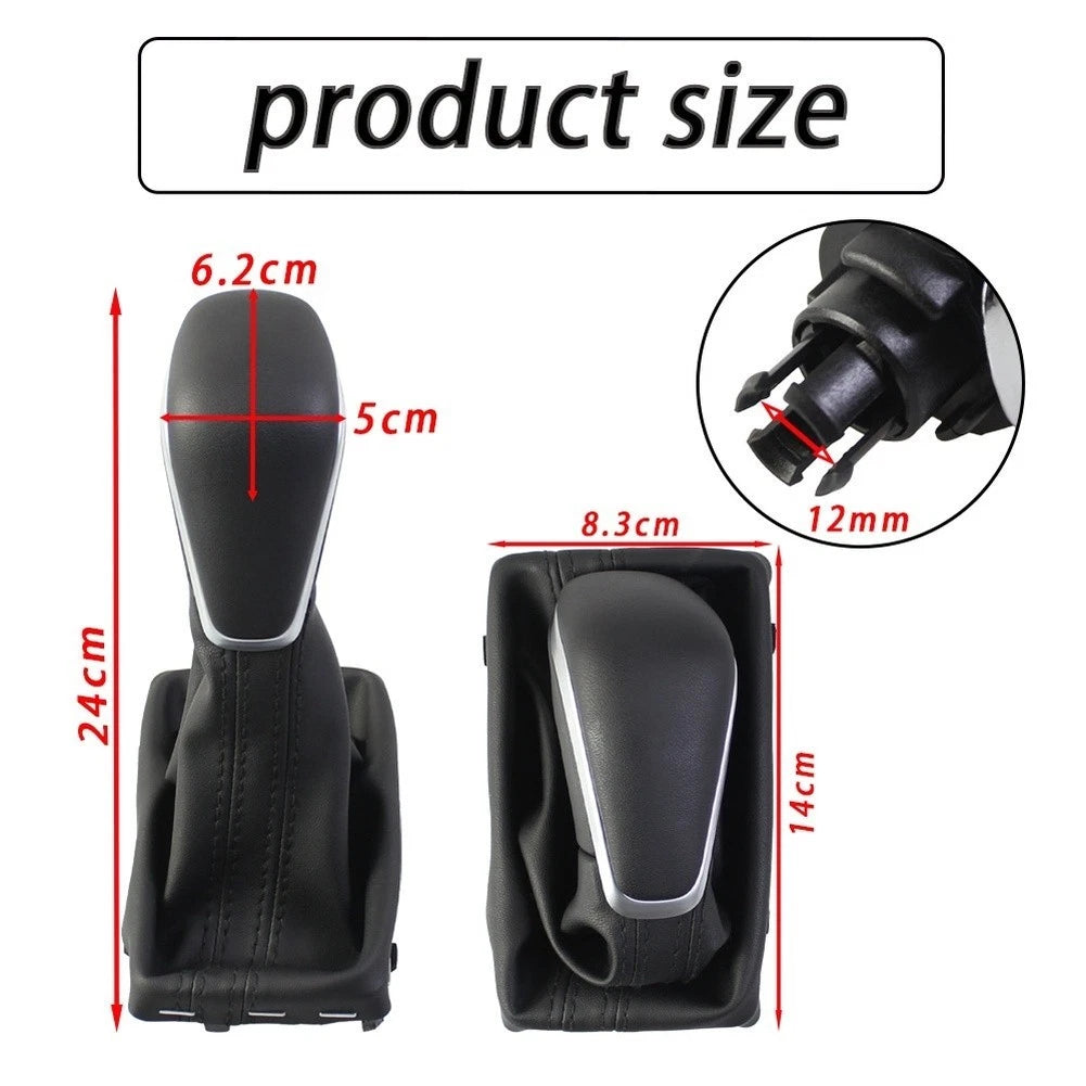 Gear Shift Knob Assembly Black Leather for Audi A6 A7 (2016–2018)