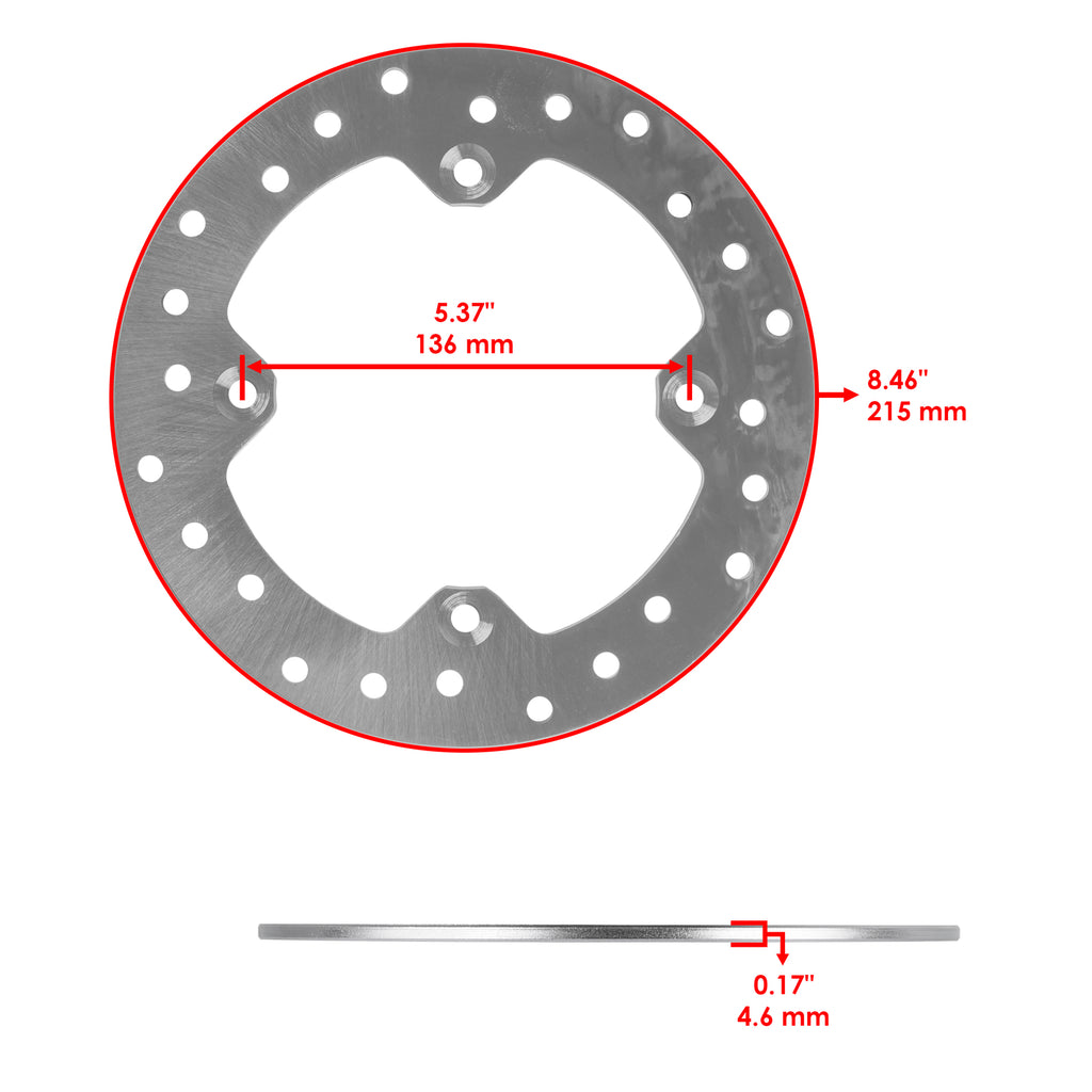 Front Left Brake Disc with Caliper for Can-Am Outlander 1000R 4x4 (2018–2022)
