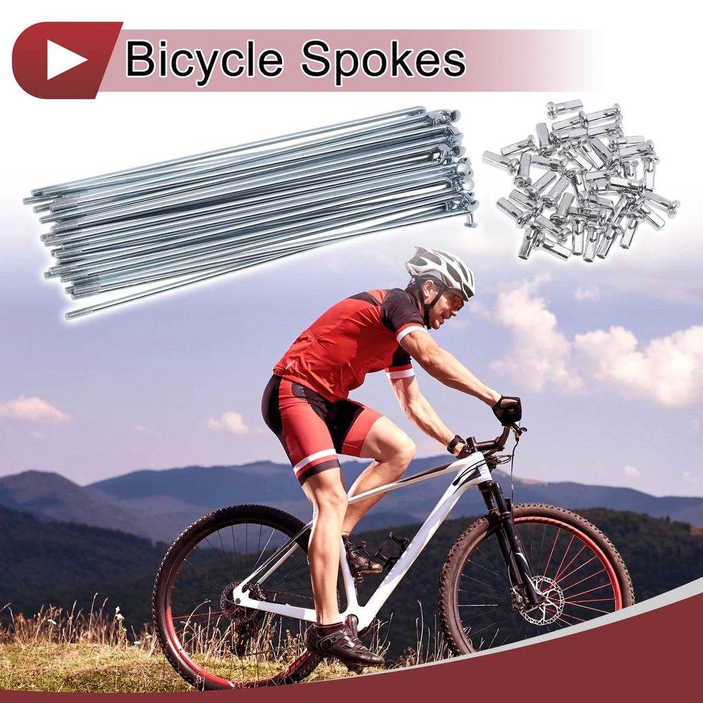 Bike Wheel Spokes Carbon Steel Galvanized 159mm Replacement for Bicycle