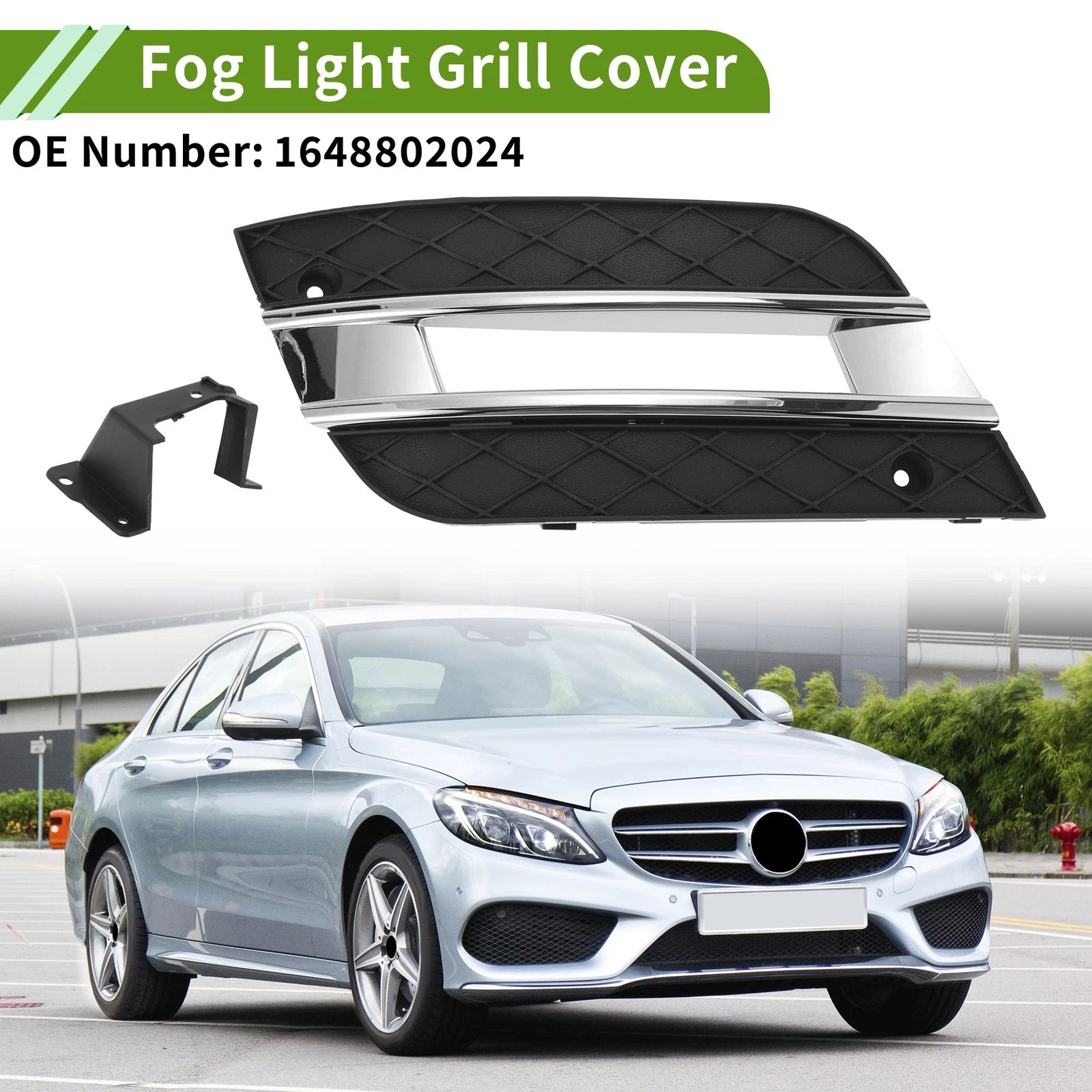 1 Pc Front Right Fog Light Grill Replacement for Mercedes-Benz ML450 (2009–2011)