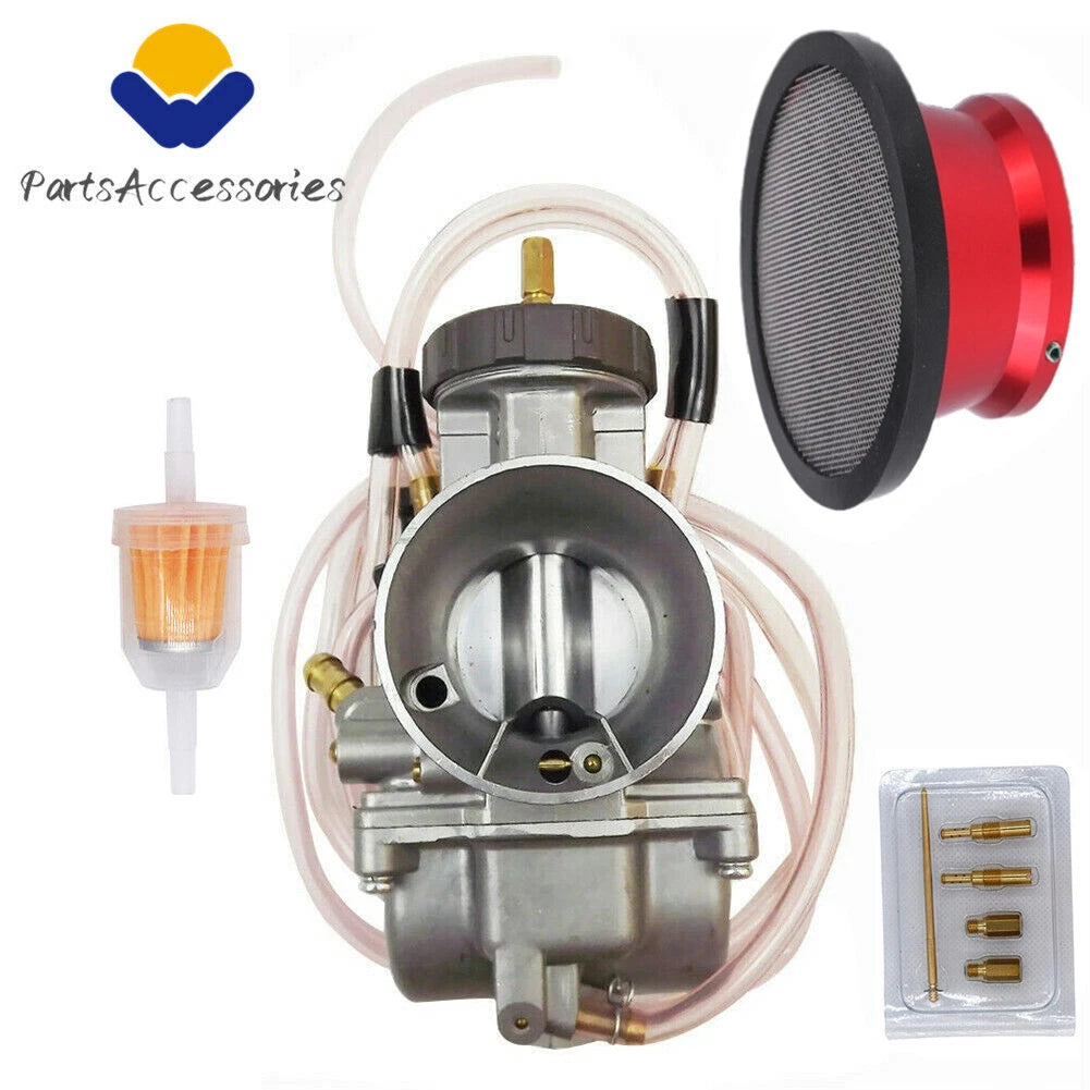 PWK38 Carburetor and Air Filter for Yamaha YZ250 (1978–2002), YZ465 (1980–1981)