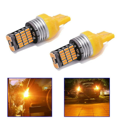 2X LED Turn Signal Light T20 WY21W for DC9V~18V Vehicles