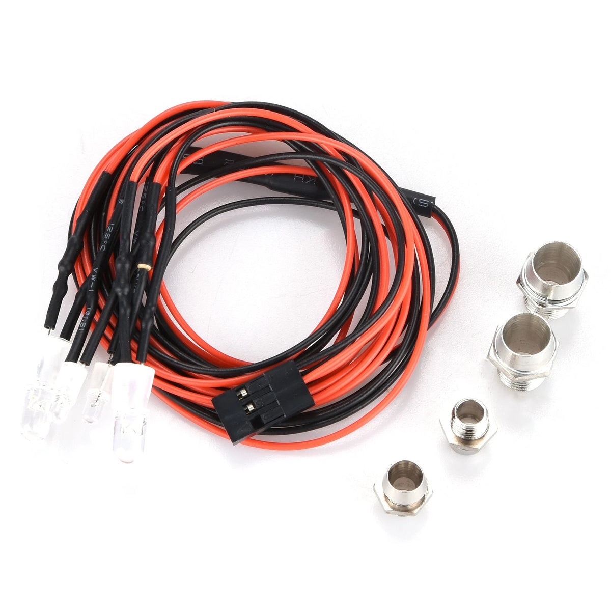 Set of 4 LED Headlights for RC Car On-Road Model (3/5mm)