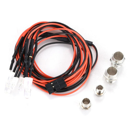 Set of 4 LED Headlights for RC Car On-Road Model (3/5mm)