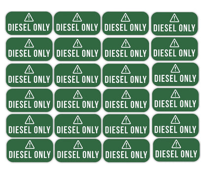 Set of 24 Diesel Only Vinyl Stickers for Trucks
