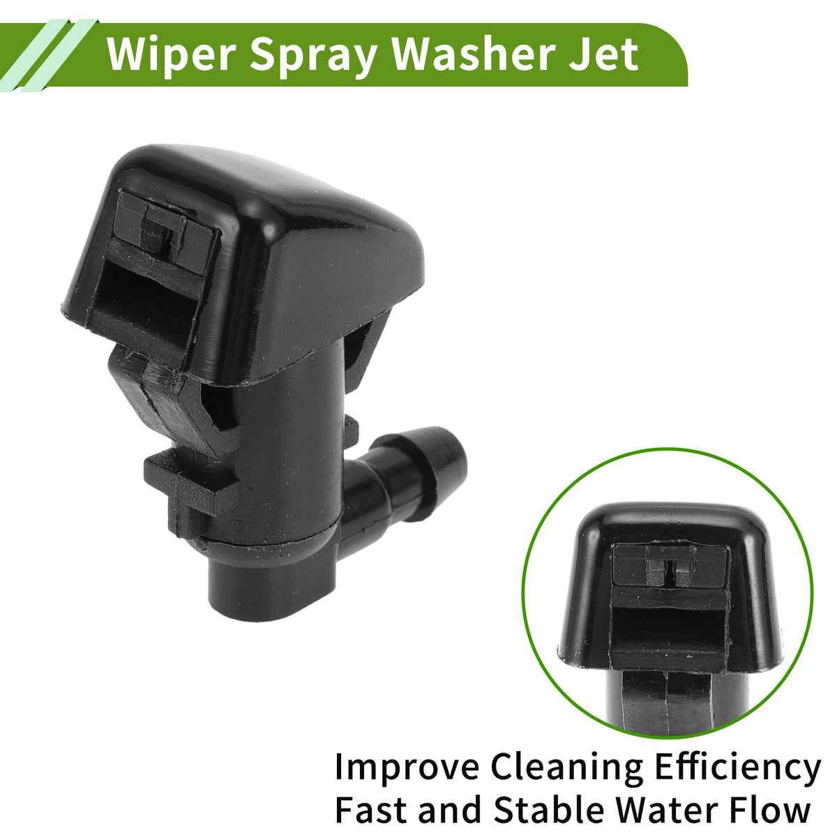 Windshield Washer Nozzle With Hose Connector for Jeep Wrangler (2007–2018)