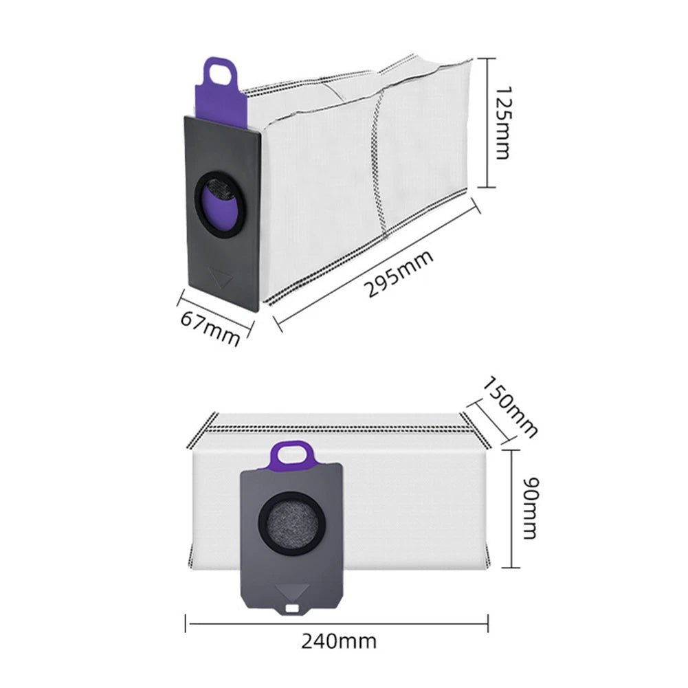 10 Pack Replacement Vacuum Bags for NARWAL Flow Robot Vacuum